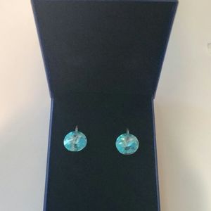 Blue Swarovski Crystal Stud Earrings